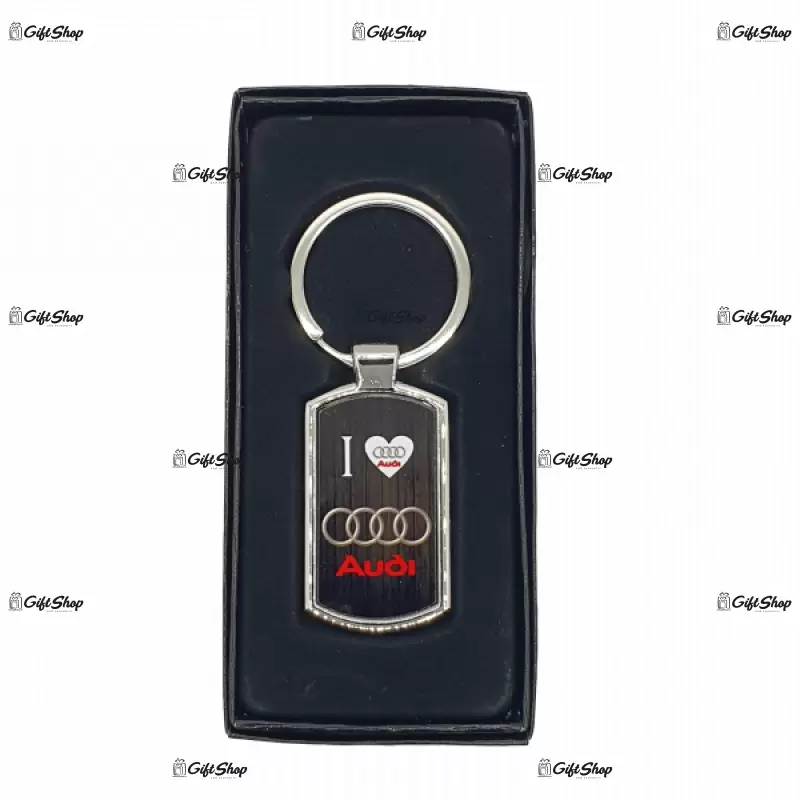 Audi, breloc din metal cu mesaj